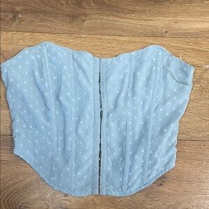 Light Blue Corset Top